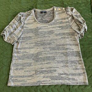 Karl Lagerfeld Paris Gold Metallic Top